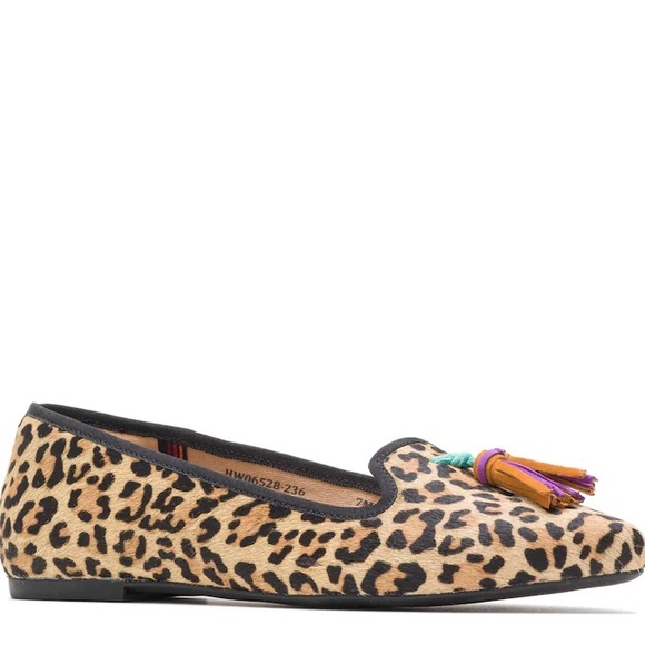 Hush Puppies Shoes - NIB Hush Puppies Sadie Tassel Leopard Print Calf Hair Ballet Flat Leather